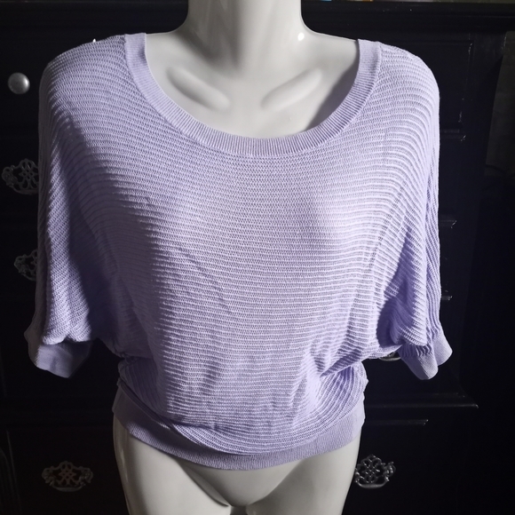 Express Lilac Butterfly Sleeve Sweater - Picture 1 of 2